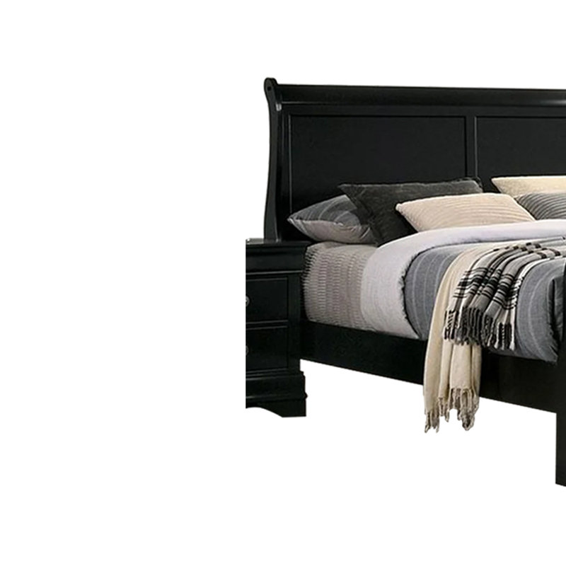 Allard Wood Bed, Black, Full XL
