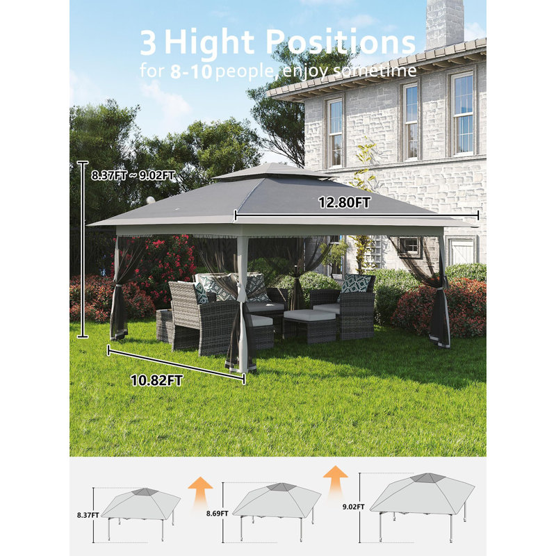 6 Ft. W x 6 Ft. D Steel Soft-top Patio Gazebo