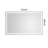 LED Bathroom Mirror with Front-lit, 3 Colors Temperature & Dimmable Light-93928839-93928840