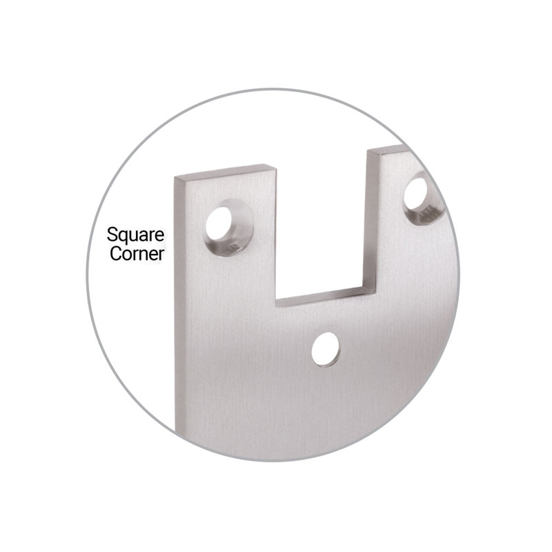 Plaque arrière « H » série Venice FHC VEH1BN - Nickel brossé, Brushed Nickel
