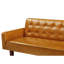 Canapé-lit convertible en cuir synthétique 74,4 po, brun-1350324944