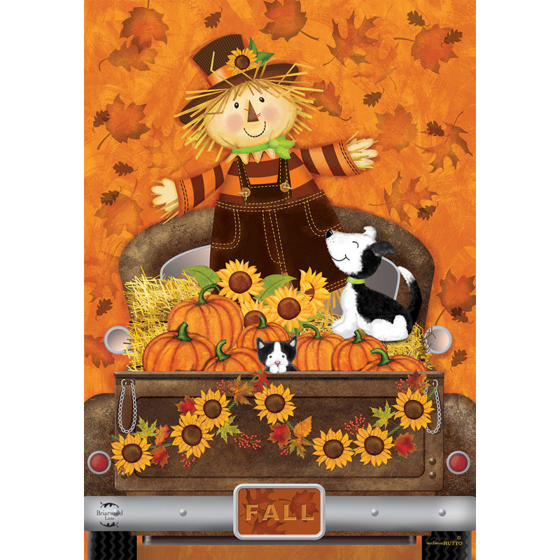 Fall Harvest Pickup Garden Flag
