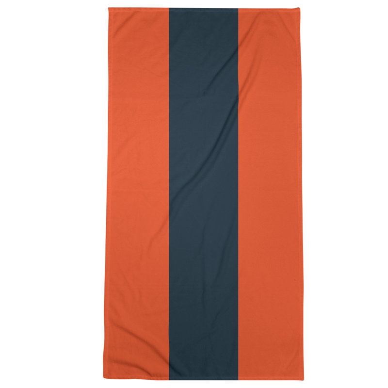 Bath Towel, Orange/Egyptian Blue