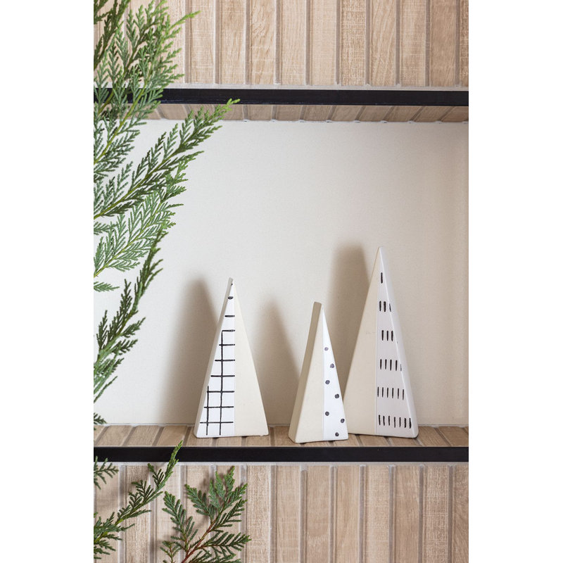 Set of 3 Ceramic Tabletop Trees