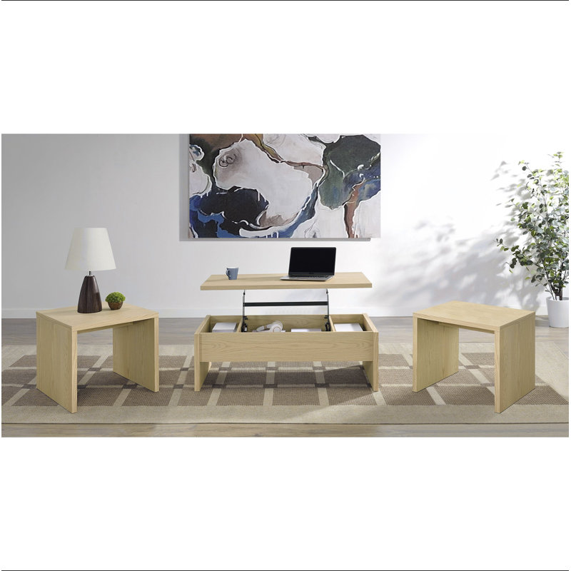 Ensemble de tables basses 3 pièces Light Oak