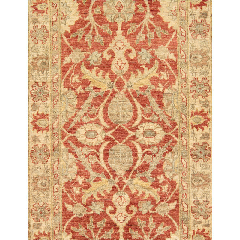 Ferehan Hand-Knotted Rust Wool Area Rug