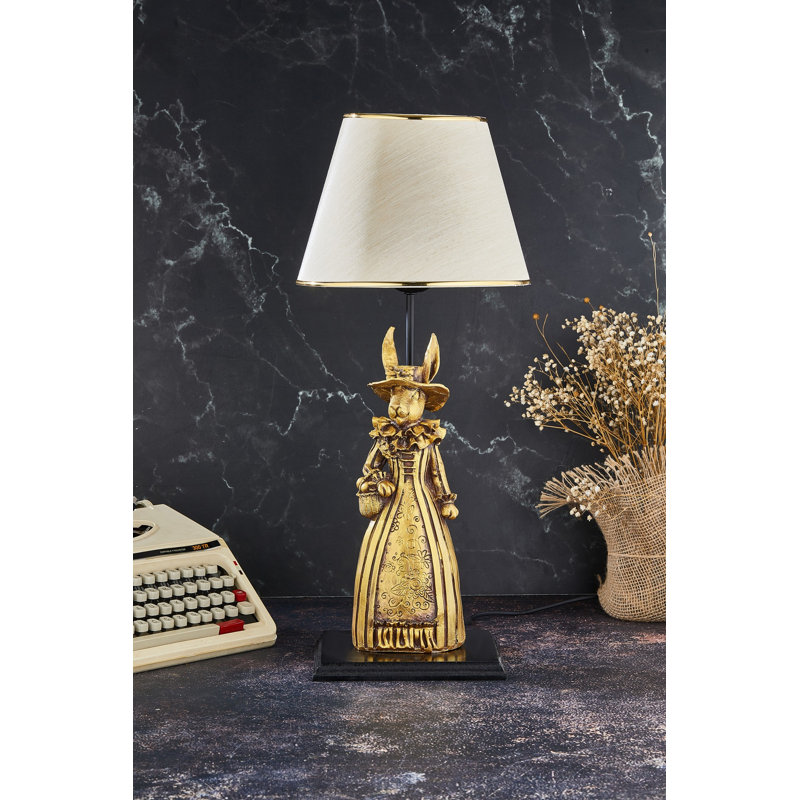 Lampe de table, Or, Beige