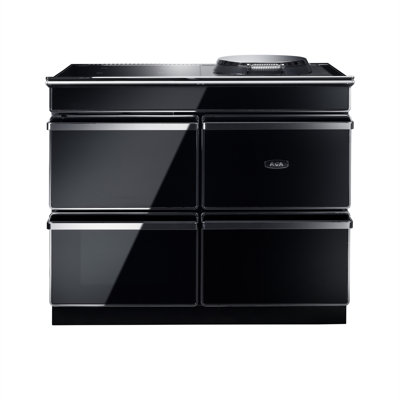 Era 44" Black Glass With Chrome Trim