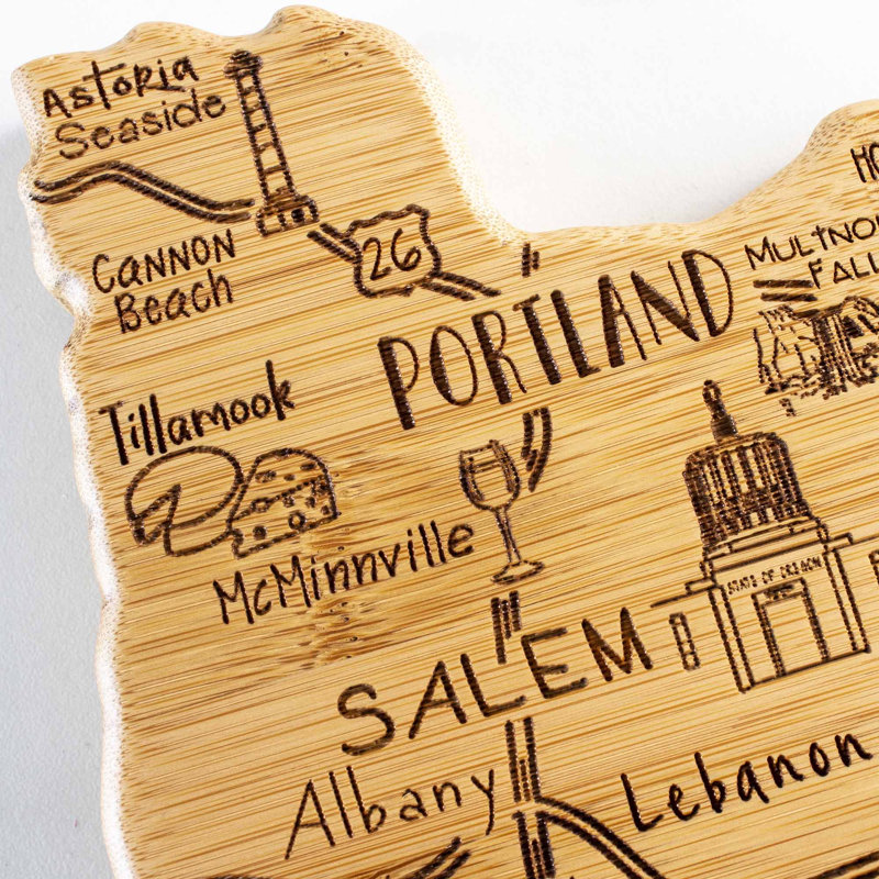 Totally Bamboo State Destination Series Bamboo Oregon Cutting Board