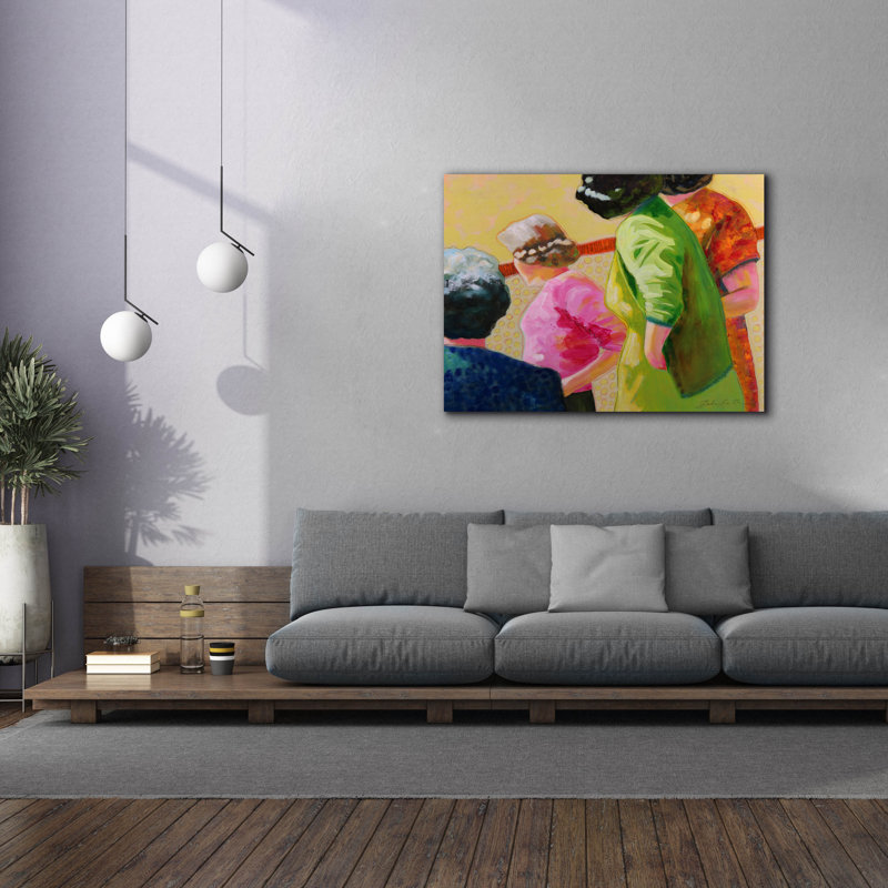  «Well Now, Who's That» par Bebe Keith, art mural sur toile, 54 po x 40 po