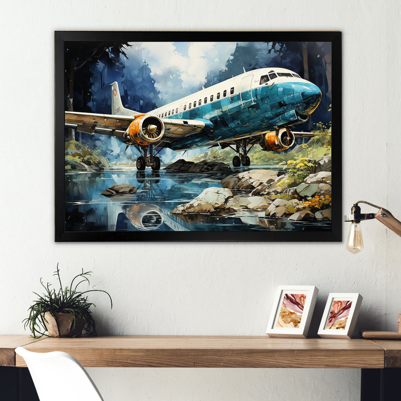 Impression sur toile, "Wild Checks", Cadre photo noir simple, H 12 po x l 20 po x P 1 po