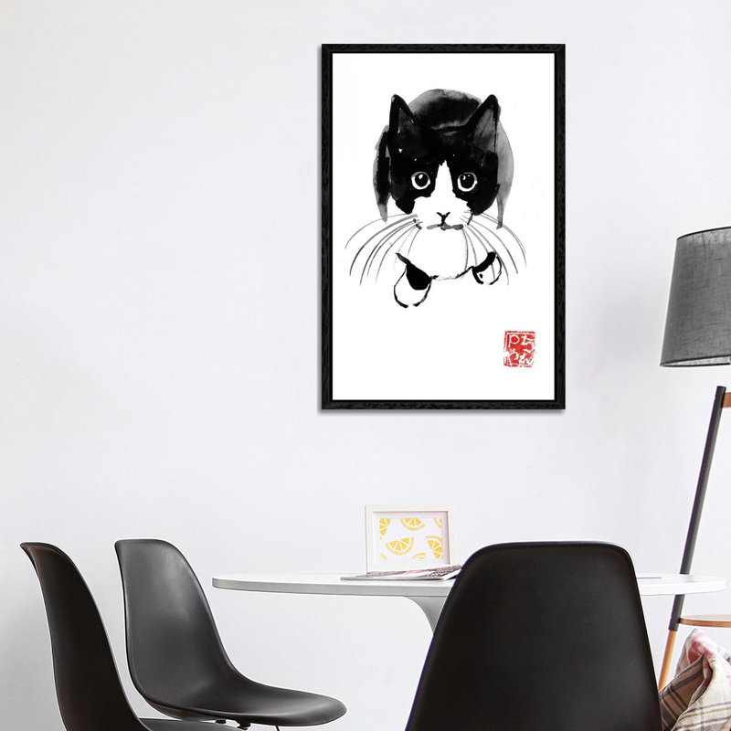 Above Copie (2) by Péchane - Painting on Canvas, Black Framed, 152.5 cm H x 101.5 cm W