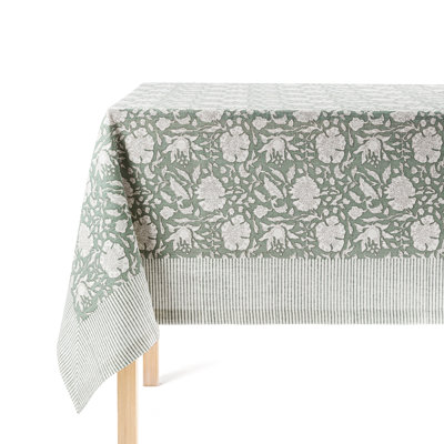 over&back Hand-Blocked Tablecloth
