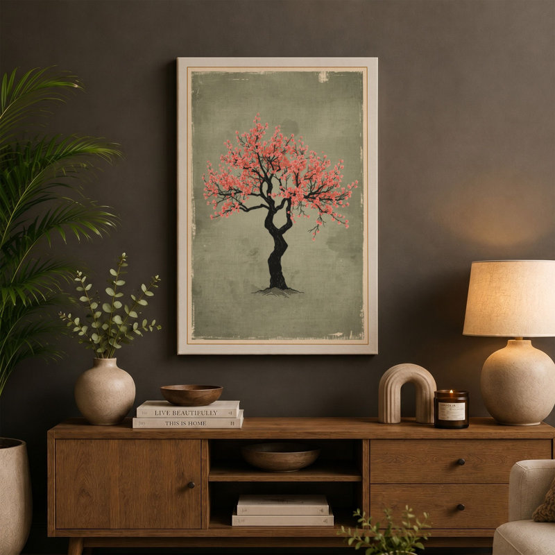 Blossom Crown Botanical - Wrapped Canvas, 24x16 - 61.0 x 40.6 cm, Cream Border