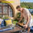  25" H X 52" W Fire Pit Table with Detachable Storage Shelf, 50000 Btu Propane Fire Table With Lid & Cover, Gray-359409607