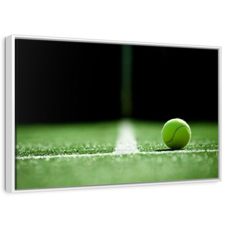 Tennis Line, Floating Frame White, 25" X 17"