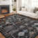 Oriental Machine Washable Rug with Rubber Backing for Living Room Vintage Non-Slip Dining Room Rug Floral Printed Faux Wool Rugs for Bedroom Floor Carpet for Office Nursery Playroom