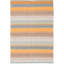 Tapis géométrique en laine bleu clair / orange / ivoire Kilim-662429770