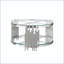 Table basse ronde en verre trempé double couche
