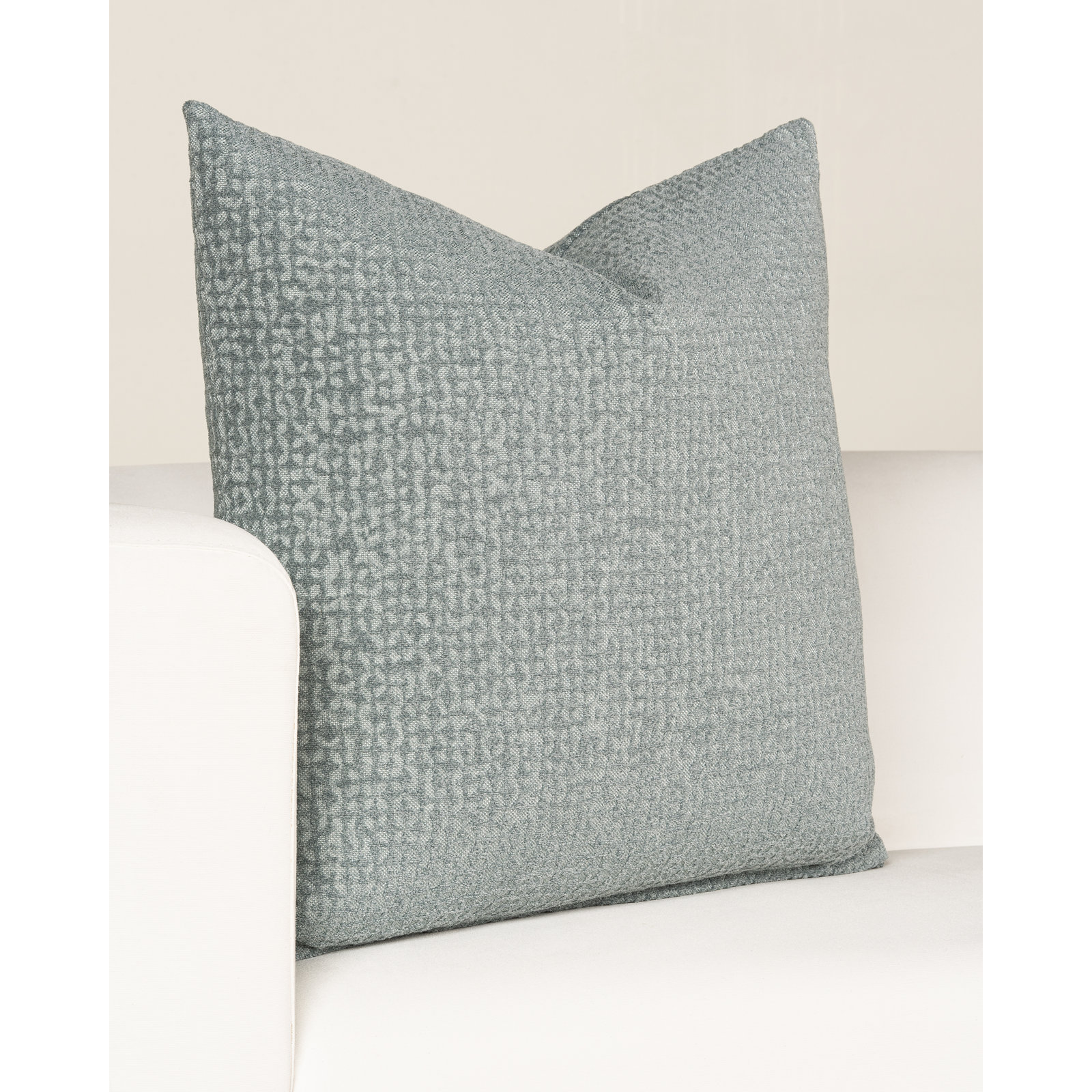 Terrace Accent Pillow, Blue, Feather, Square 20"