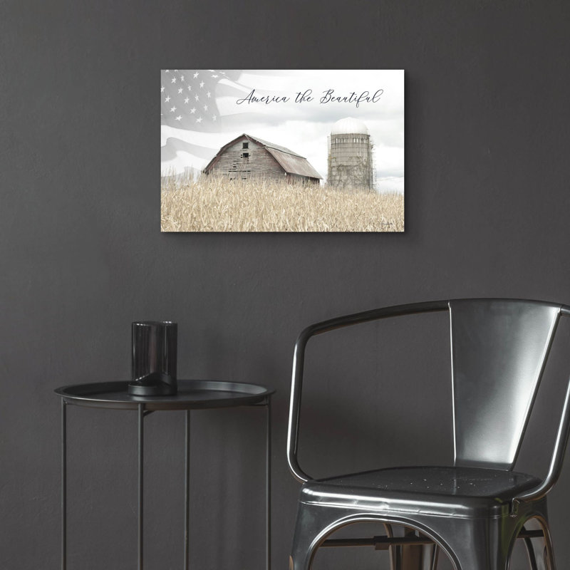 «America The Beautiful» par Lori Deiter, art mural en verre acrylique, H 16 po x l 24 po
