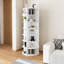 Étagère à chaussures rotative, étagère de rangement rotative à 7 niveaux, organisateur de chaussures pivotant sur 360 °, pouvant contenir 28 paires de chaussures (7 niveaux, blanc)