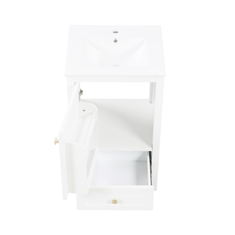 Meuble-lavabo élégant avec lavabo, rangement spacieux et design moderne pour un espace de salle de bain fonctionnel et élégant.