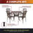 Cynthy 4 - Person Patio Dining Set with Round Table , Cushions Included
