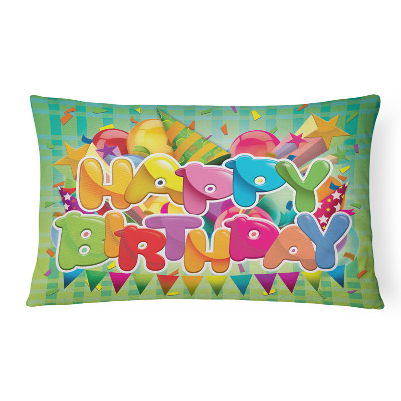  Coussin décoratif intérieur / extérieur Happy Birthday
