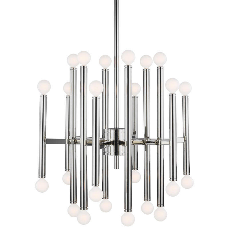 Beckham 24 - Light Chandelier, Burnished Brass, 30.25" H x 29" W x 29" D