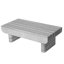 Table basse avec plateau en bois gris, table basse moderne Mid-Century avec tiroir cannelé, table basse de salon, bureau