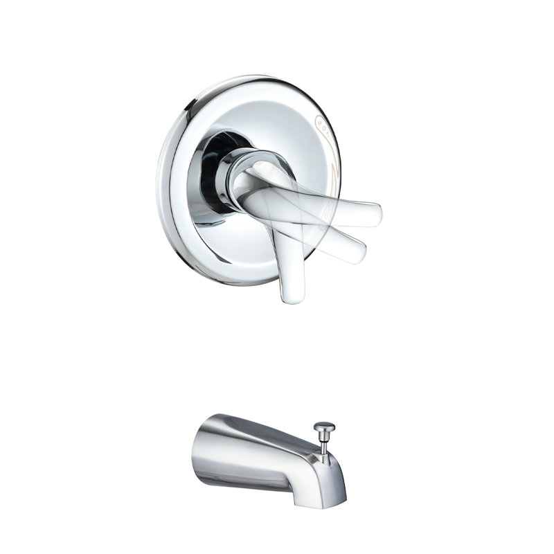 Bec de baignoire de salle de bain, Chrome poli