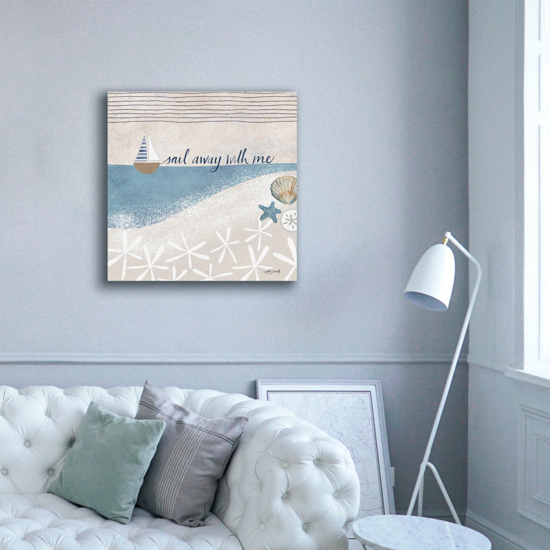  «Sail Away With Me» par Katie Doucette, art mural sur toile, 37 po x 37 po, H 37 po x l 37 po