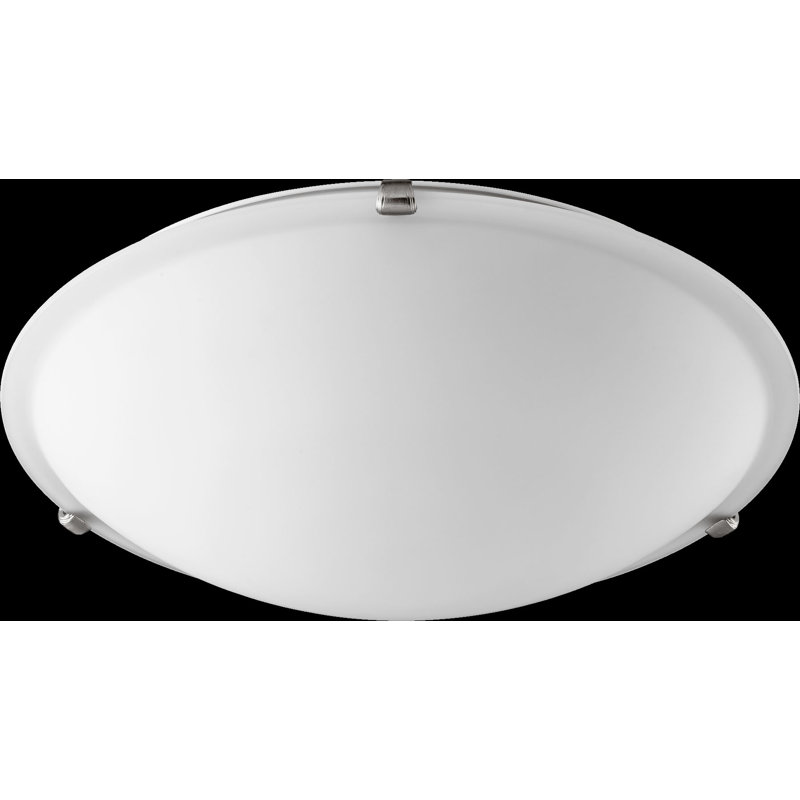 Plafonnier encastré 4 lumières 20 po Poling, Nickel satiné