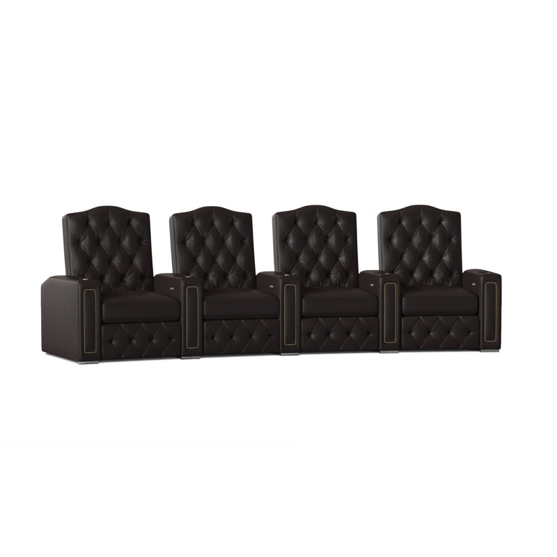 Rangée de sièges de cinéma Regal HR Series (rangée de 4), Brun ultra foncé