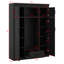Arbre d'entrée 85,5 po avec banc, armoire de rangement pour hall d'entrée avec 3 crochets, portemanteau avec 4 portes, 1 tiroir et tablettes réglables-911068038