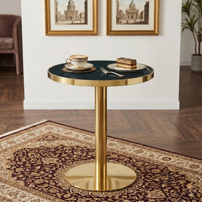 Petite table de salle à manger Modern, Black/Gold