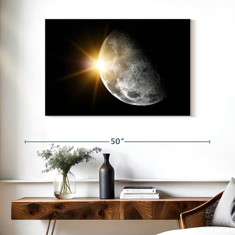 Oberle Sun Behind Moon, 26" H x 39" W