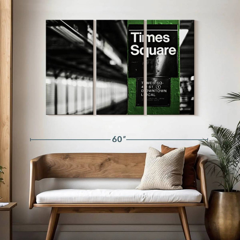 Rorry Times Square Subway Green, 32" H x 50" W