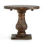 Table de bout ronde  brun vieilli
