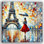 Art mural sur toile Parisian Romance in the Rain