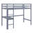 High Wood Loft Bed, With Safety Guardrail, Built-In Desk, Ladder-249197924
