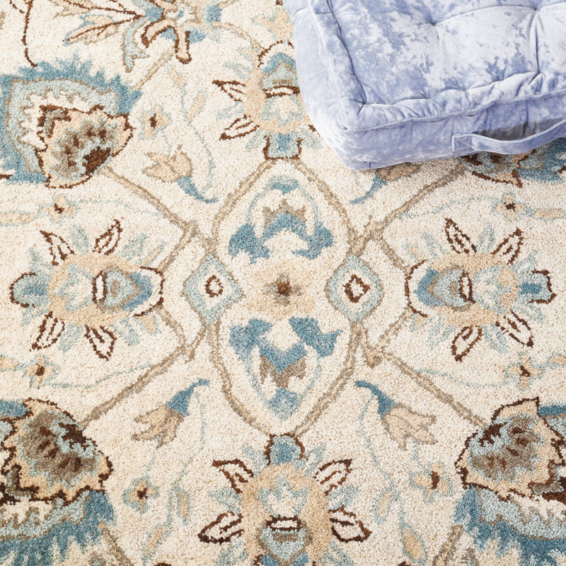 Morriss Hand Tufted Wool Oriental Rug, Square 6'