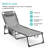 Folding Chaise Lounge Pool Chair With 4-Position Reclining Back, Breathable Mesh Seat For Patio And Beach Use-985472906