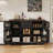 54.9" Kitchen Island with Drop Leaf, Power Outlet-1133783294