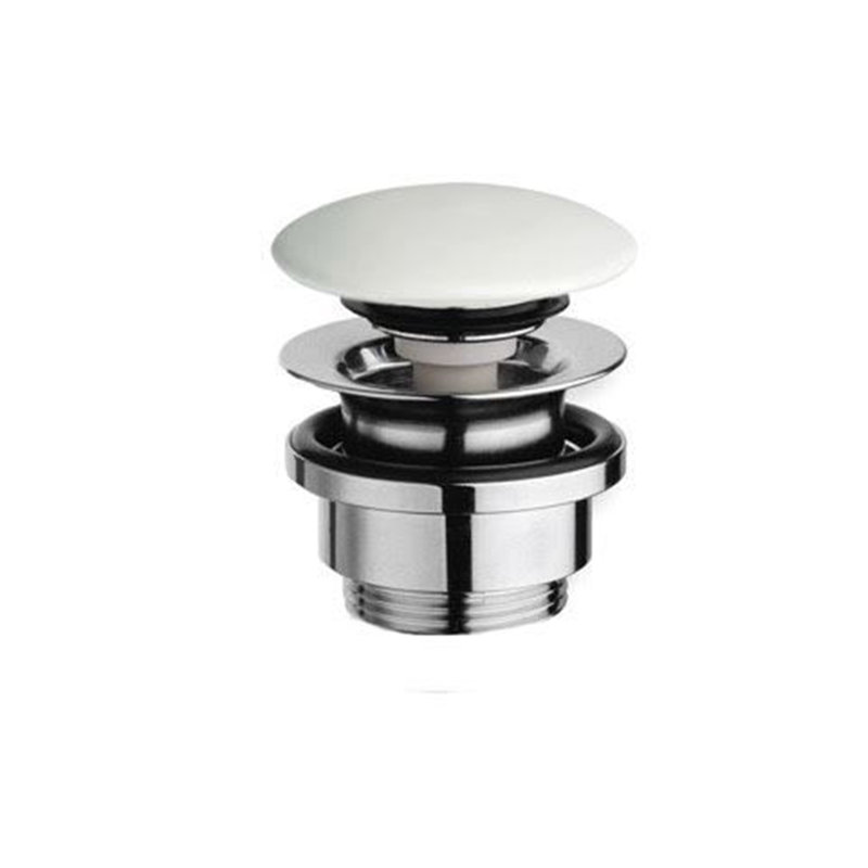 Urban 2.8" Pop-up Bathroom Sink Drain, Ceramic White/Black, No