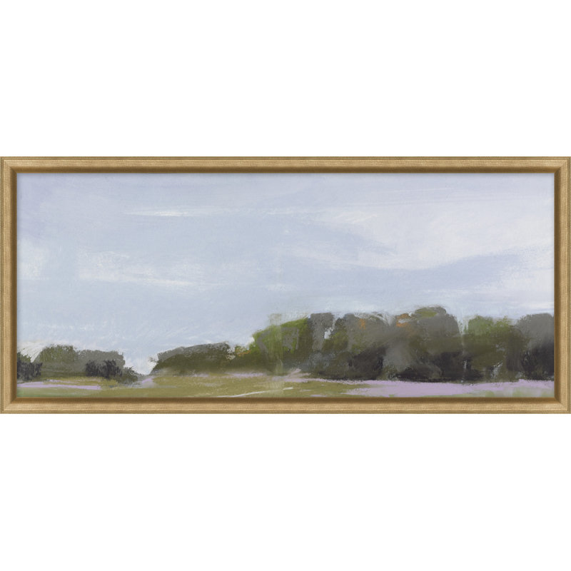 Salt Marsh 5 Painting by Thom Filicia, Gold, 11.25" H x 25.25" W x 1" D