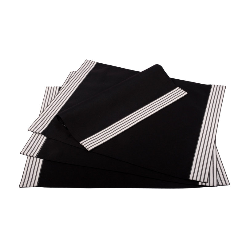 Cotton, Polyester Striped Rectangle Placemat