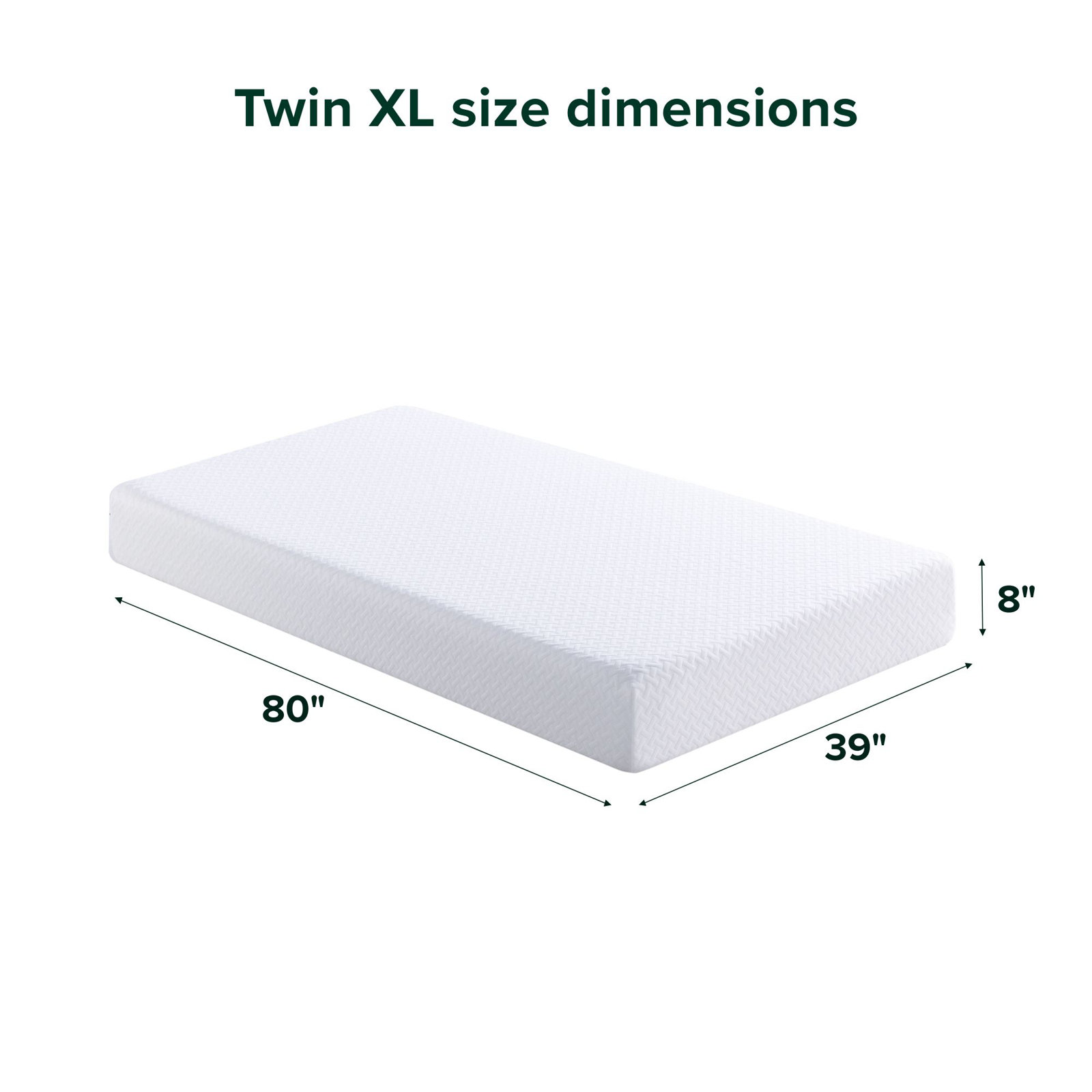 Sleep by Wayfair™ Firm Gel Memory Foam Mattress, 8", Extra-long Twin