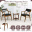 Ensemble de 2 chaises de salle à manger en cuir Pu avec assise et dossier rembourrés et structure en bois d'hévéa